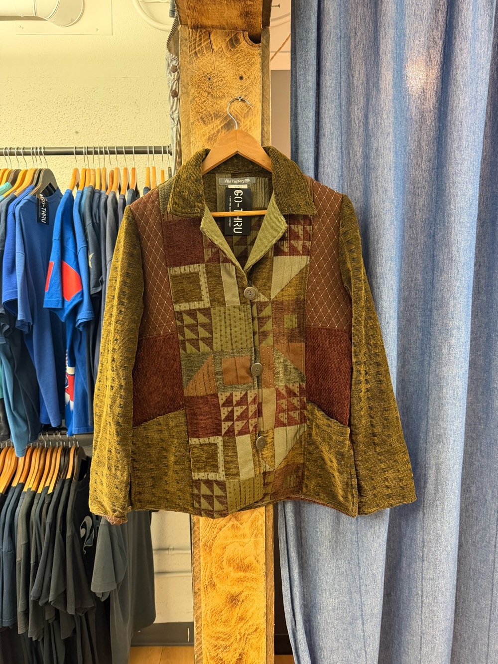 Vintage villa factory patterned jacket